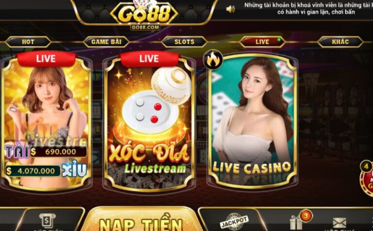 Live Casino Go88 - Thiên đường cho những tay chơi cờ bạc chuyên nghiệp